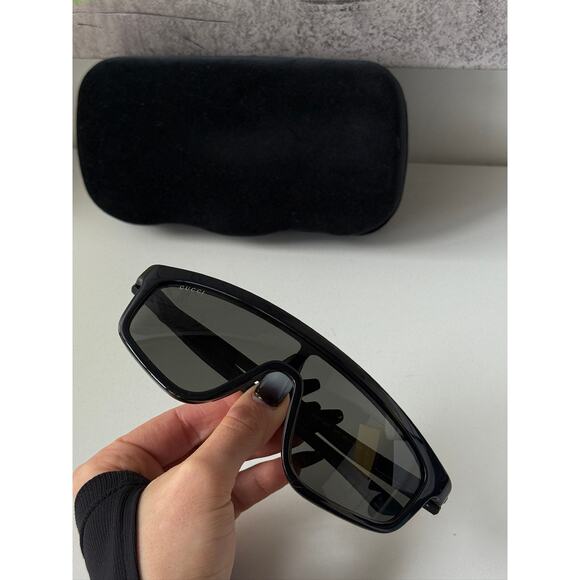 NEW Gucci GG1736S Black Orange GG Logo Lens Mask Sunglasses main image 7